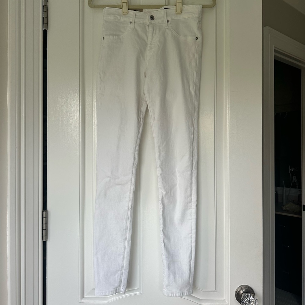 AG The Farrah Skinny White Jeans